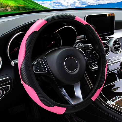 Carbon Fiber Steering Wheel Cover – Non-Slip & Stylish Fit